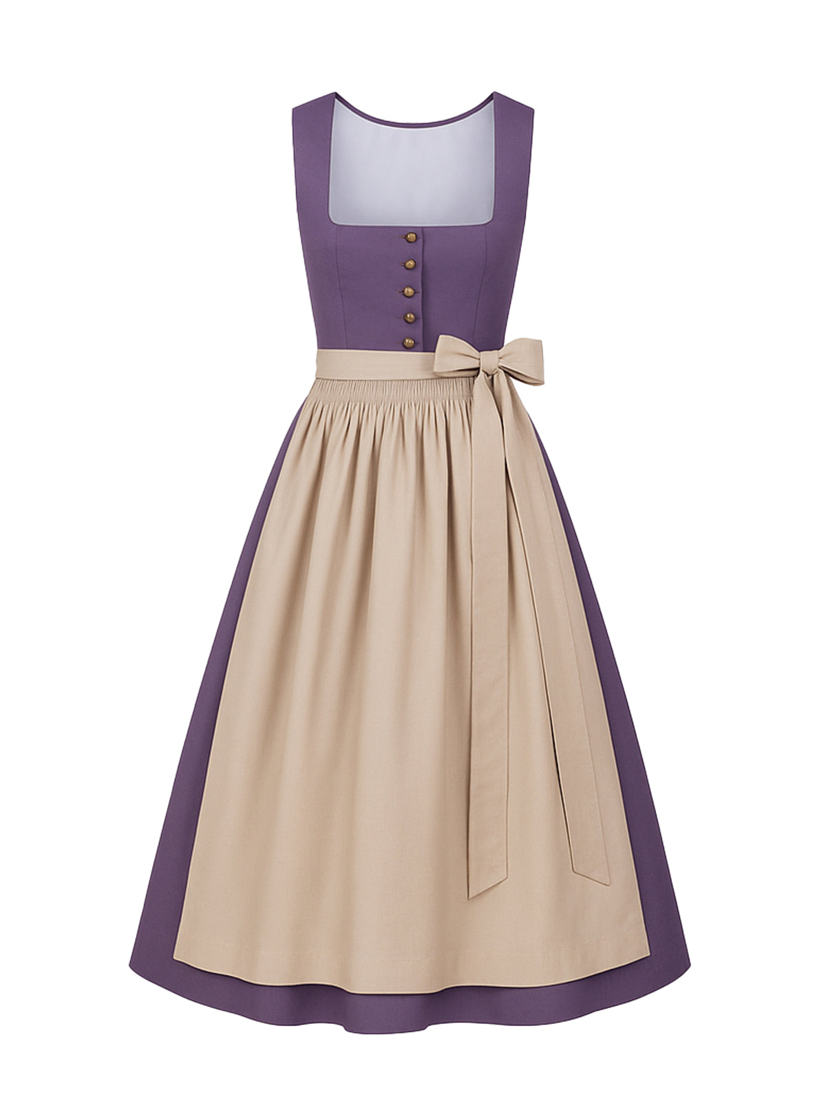 Lila Dirndl mit Gerader Ausschnitt - LEA