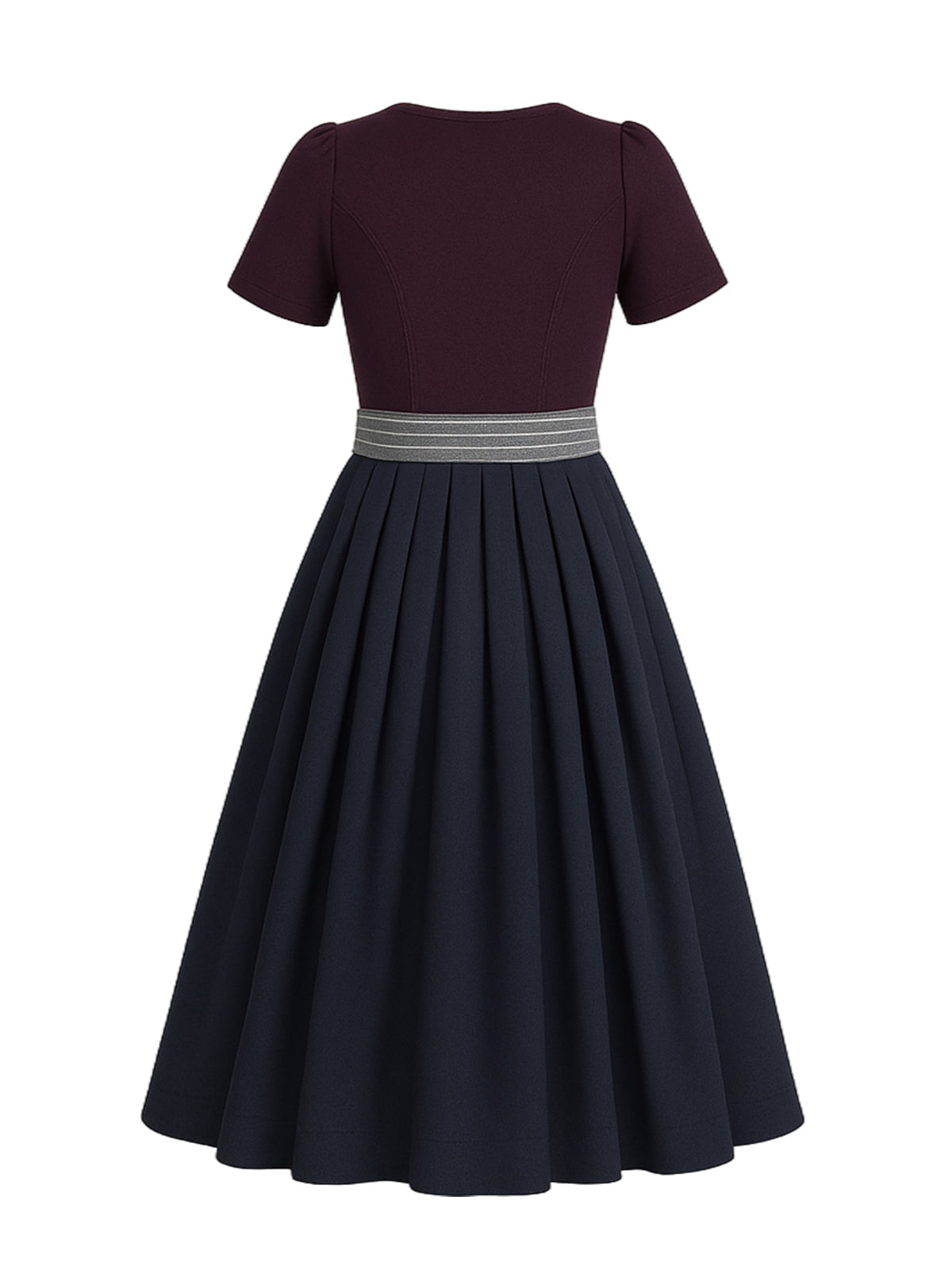 Braun Dirndl mit Gerader Ausschnitt - LAURA