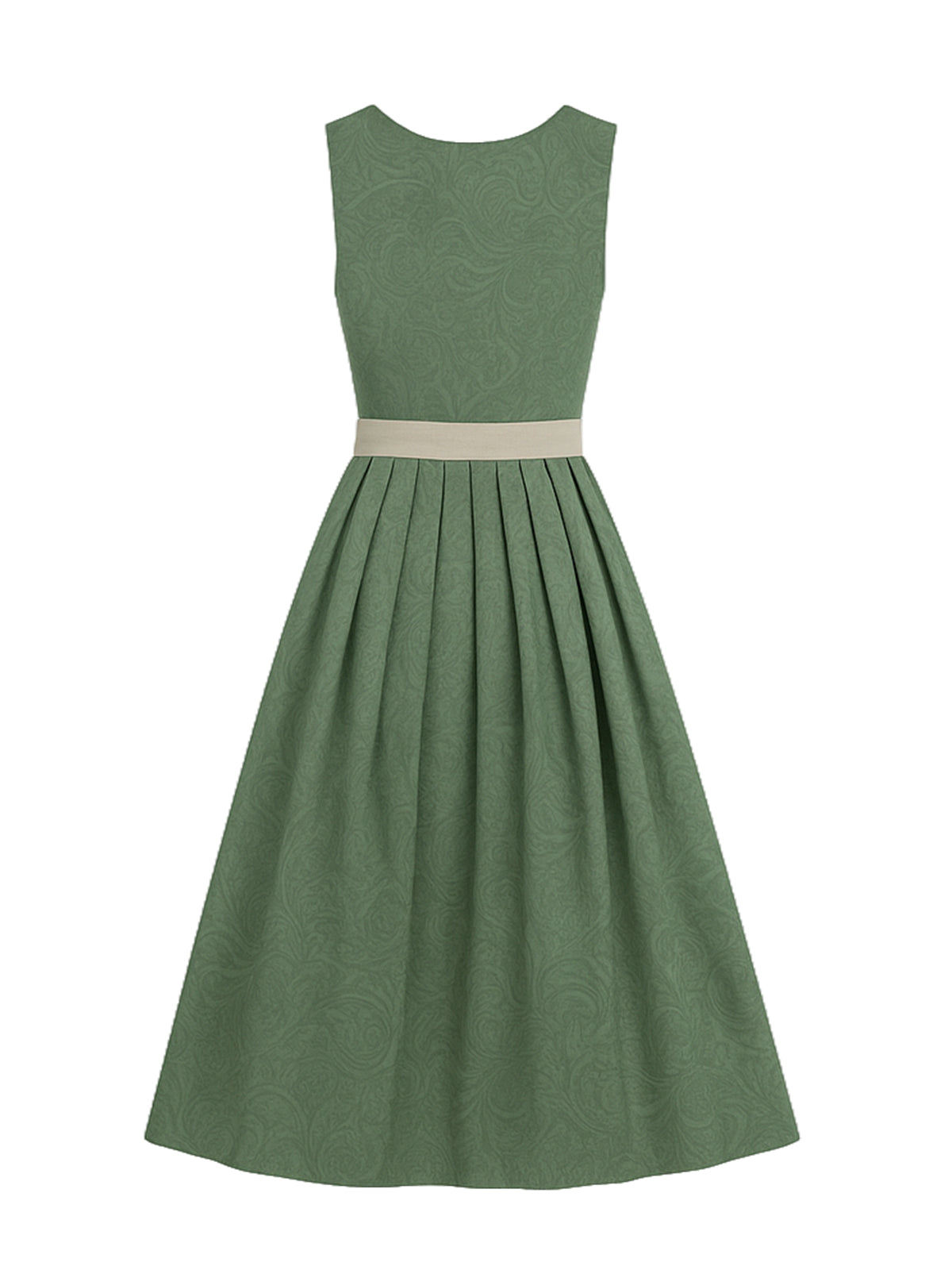 Grün Dirndl mit Gerader Ausschnitt - MARLENE