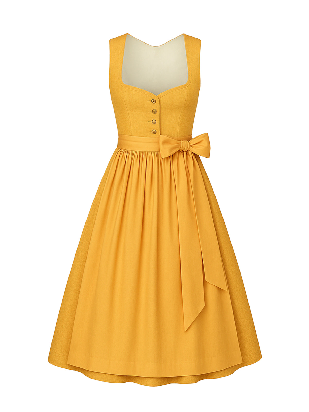 Gelb Dirndl mit Herz-Ausschnitt - ANTONIA