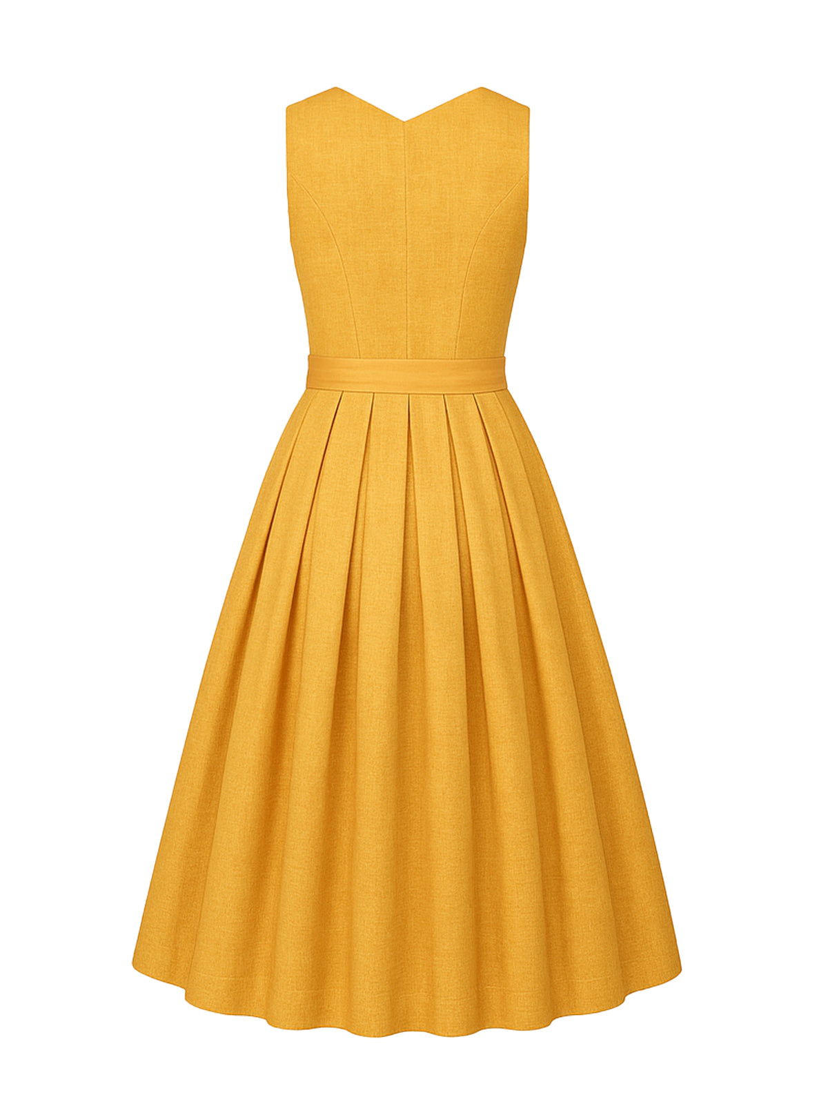 Gelb Dirndl mit Herz-Ausschnitt - ANTONIA