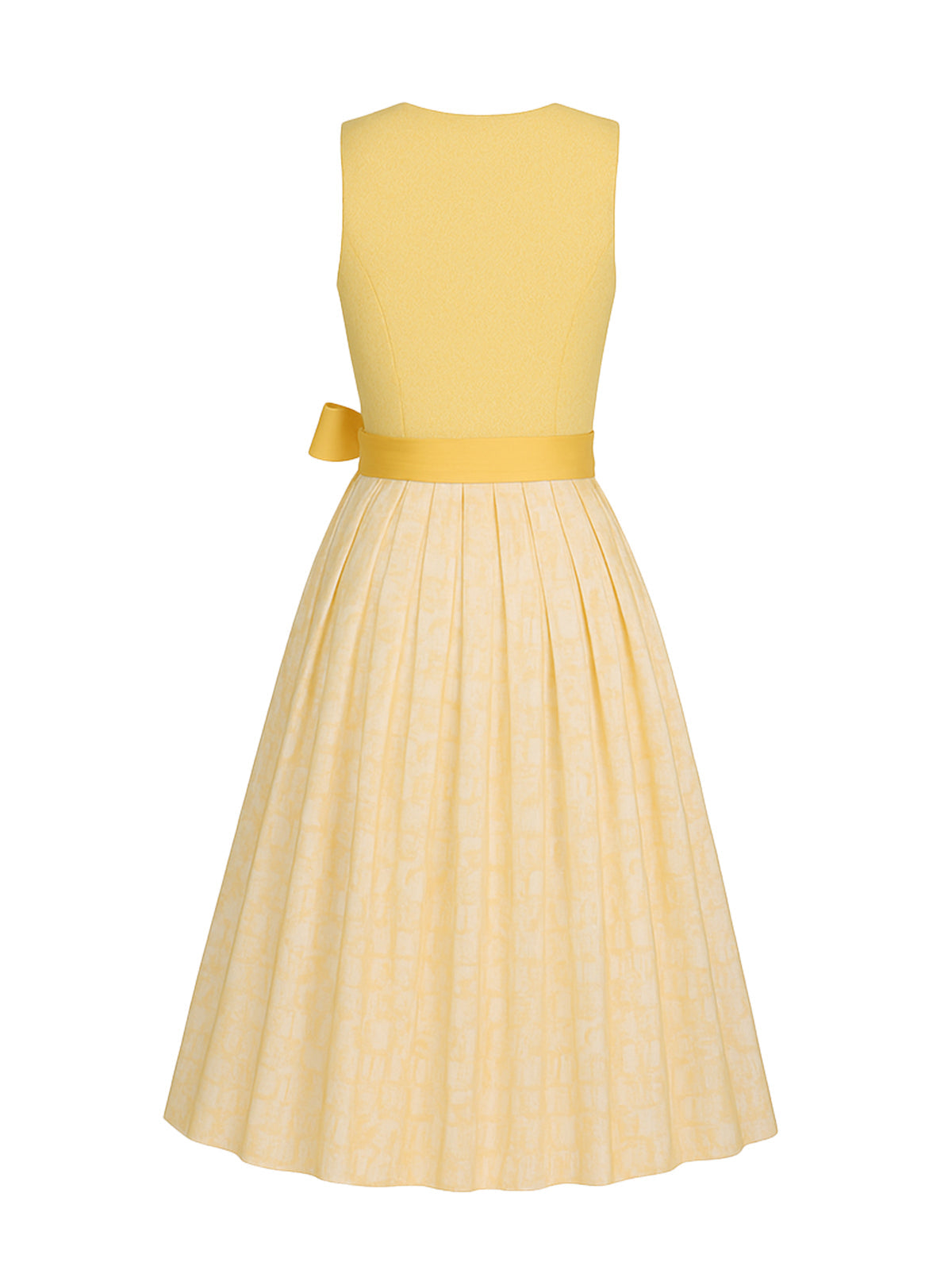 Gelb Dirndl mit Gerader Ausschnitt - CAROLIN