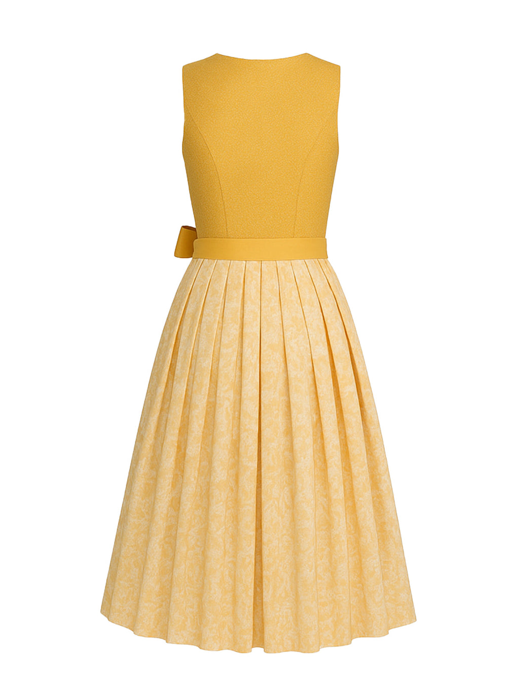 Gelb Dirndl mit Gerader Ausschnitt - HEIKE