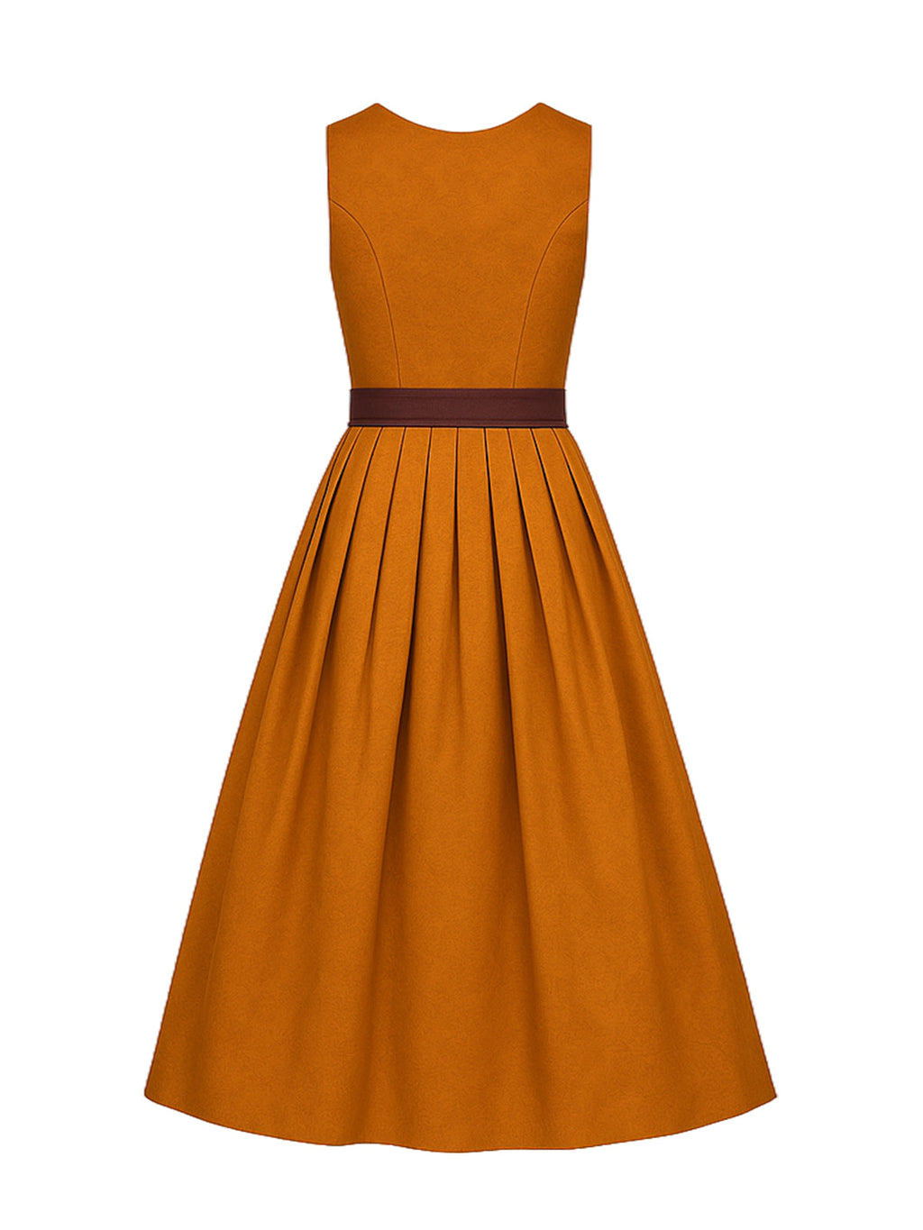 Orange Dirndl mit Gerader Ausschnitt - TINA