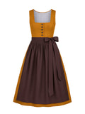 Orange Dirndl mit Gerader Ausschnitt - CHARLOTTE