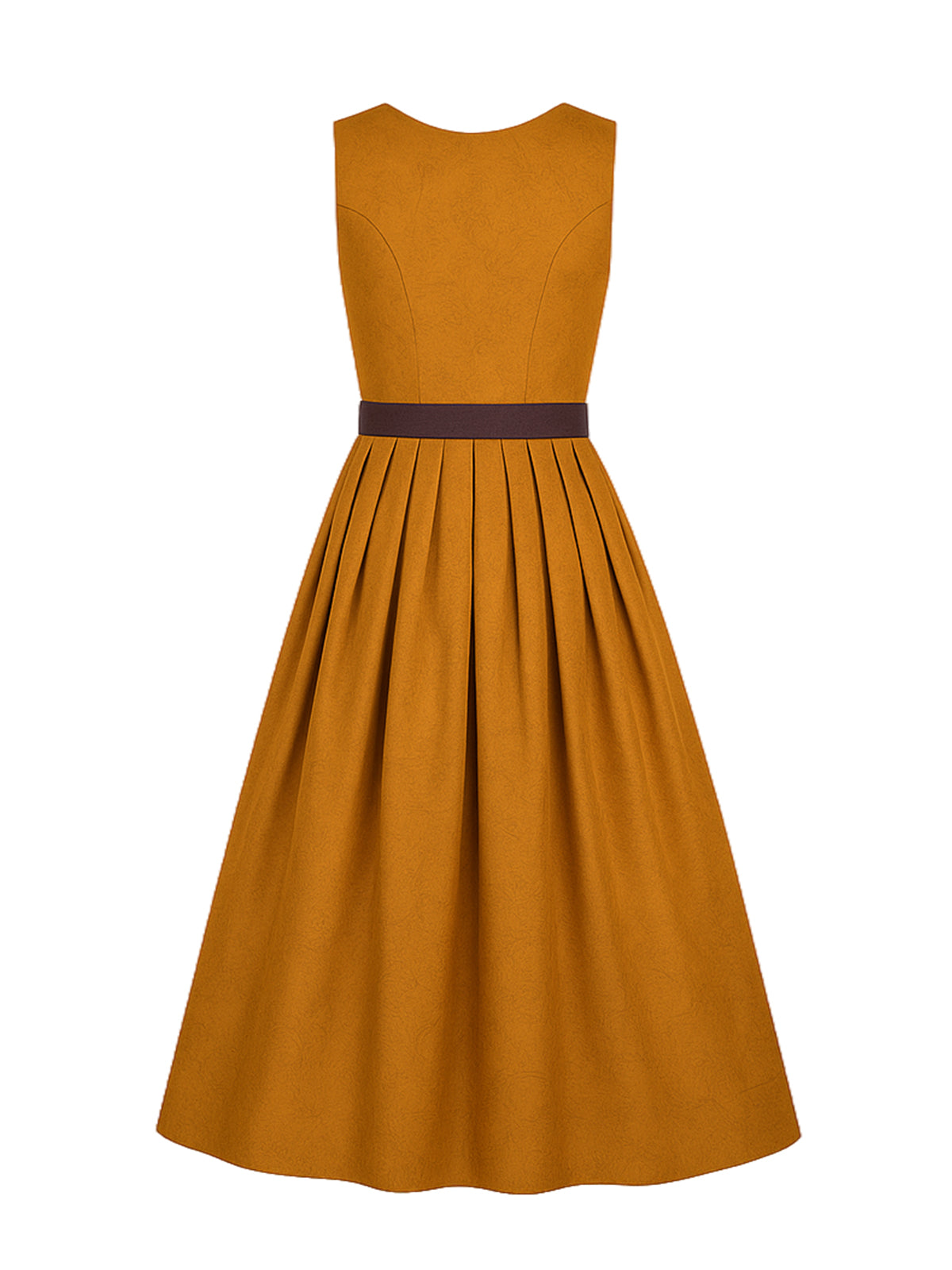 Orange Dirndl mit Gerader Ausschnitt - CHARLOTTE
