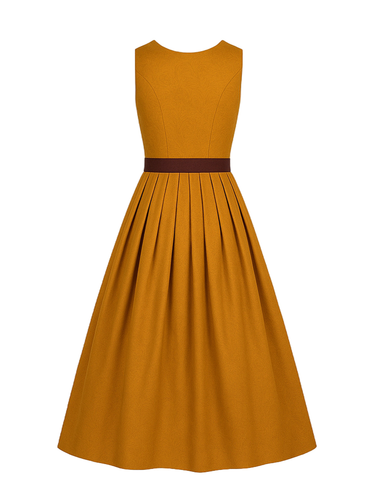 Orange Dirndl mit Gerader Ausschnitt - MARLIES