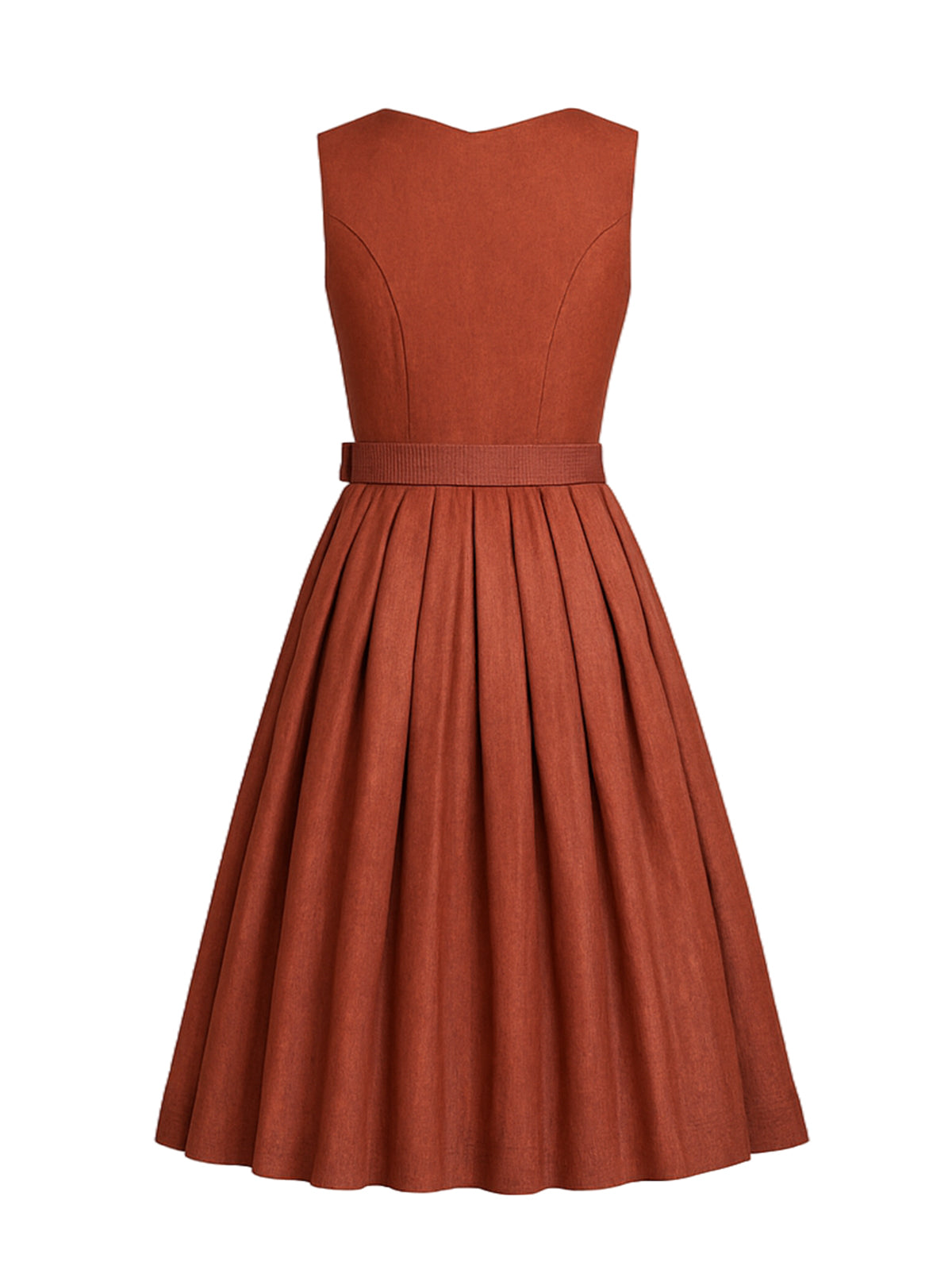 Rot Dirndl mit Gerader Ausschnitt - ILSE