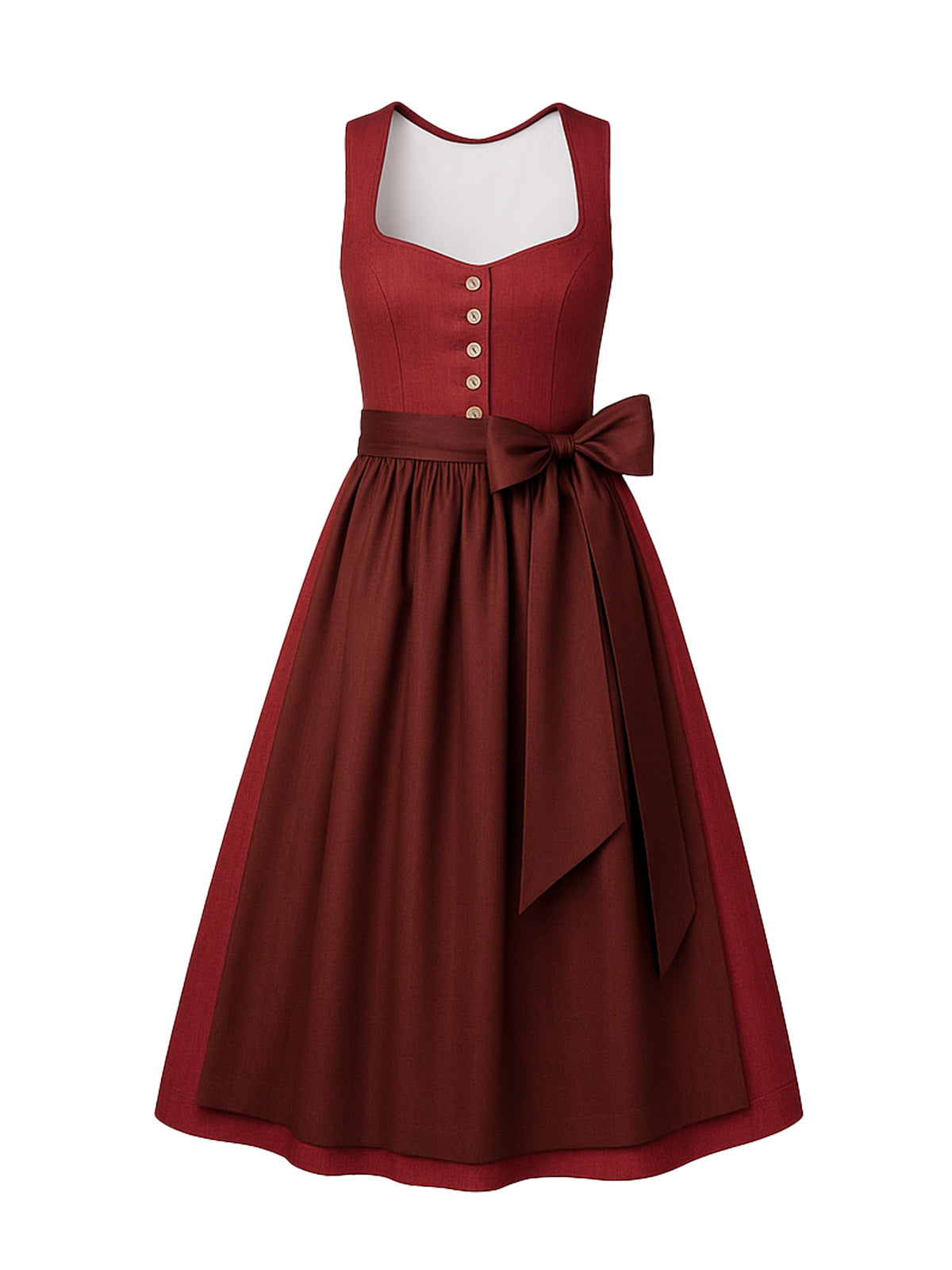 Rot Dirndl mit Herz-Ausschnitt - TANJA