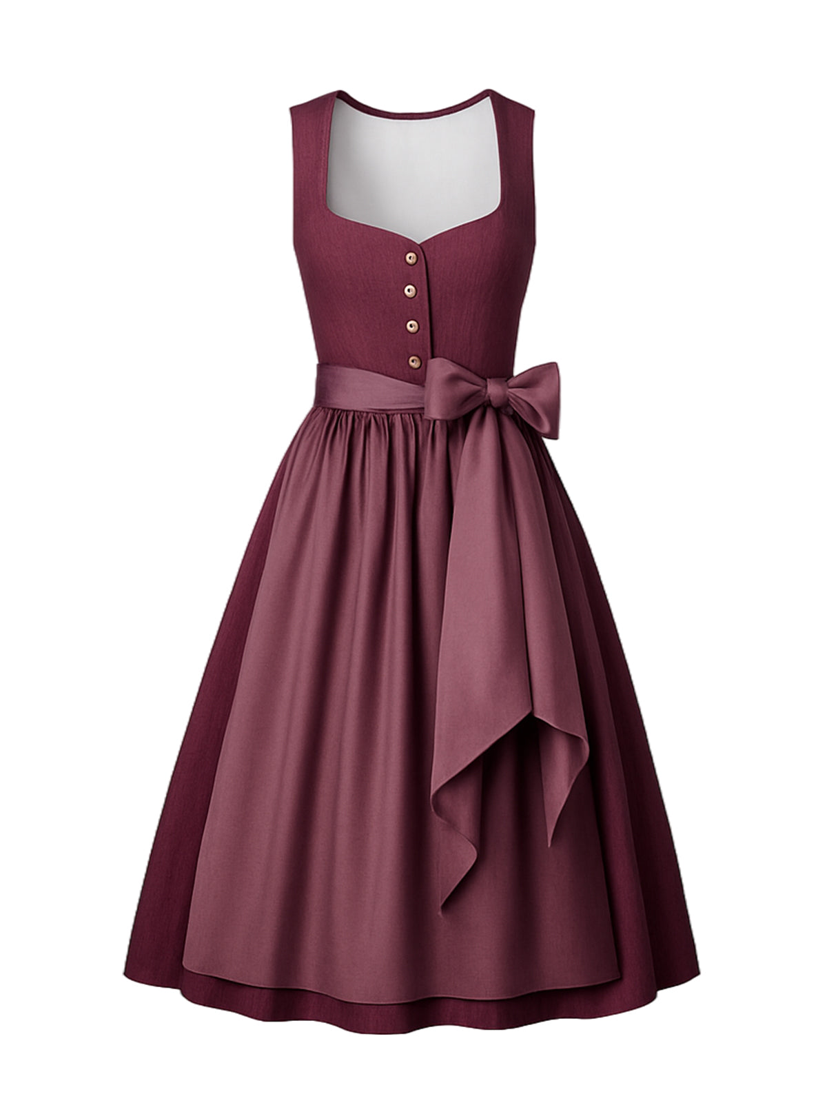 Rot Dirndl mit Herz-Ausschnitt - MARGARETE