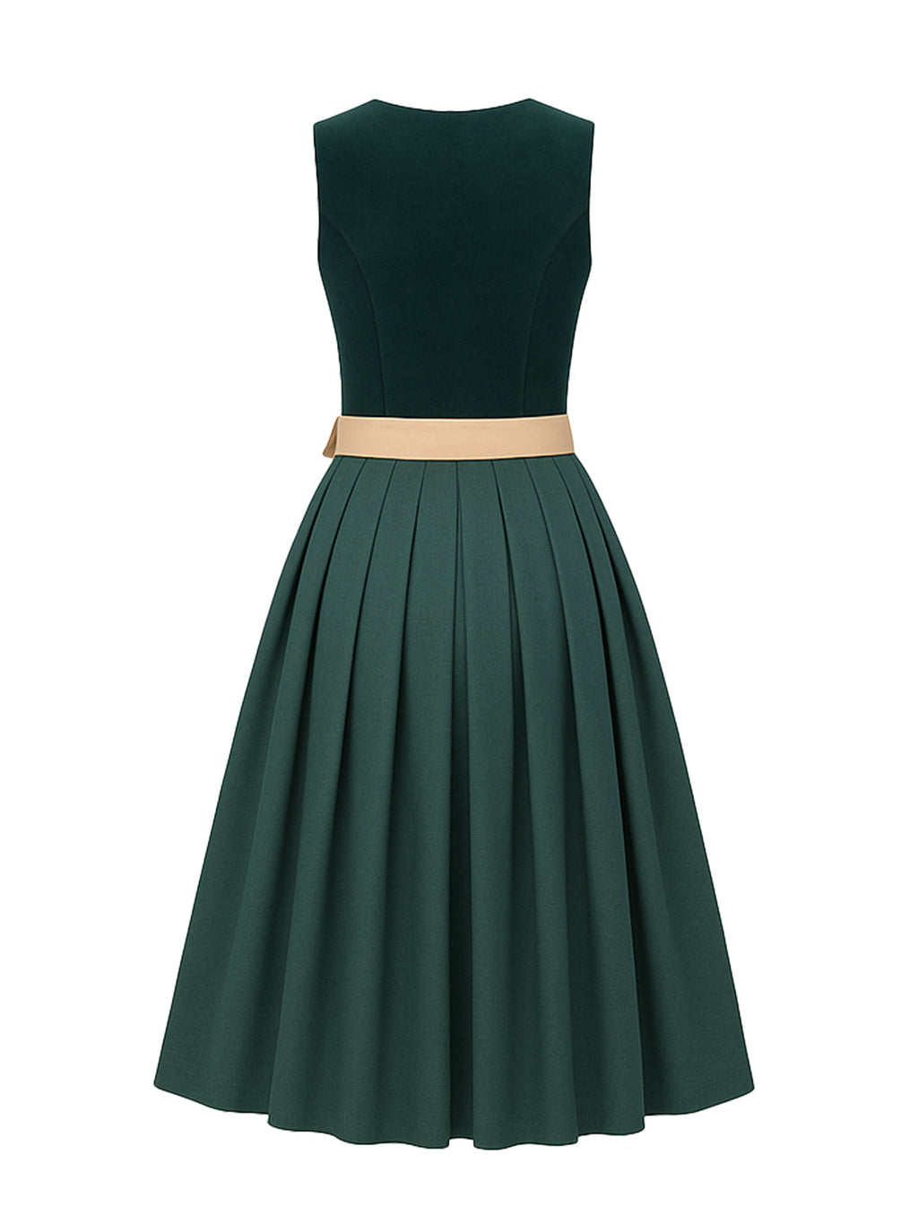 Grün Dirndl mit Gerader Ausschnitt - STEFANIE