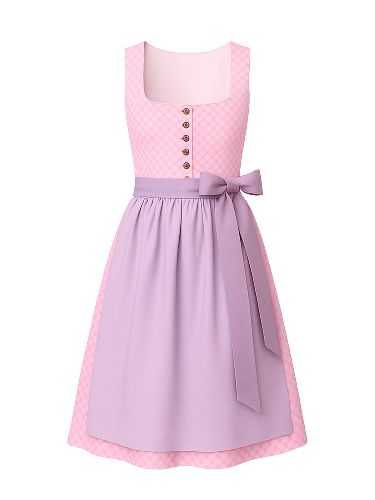 Rosa Dirndl mit Gerader Ausschnitt - SABINE