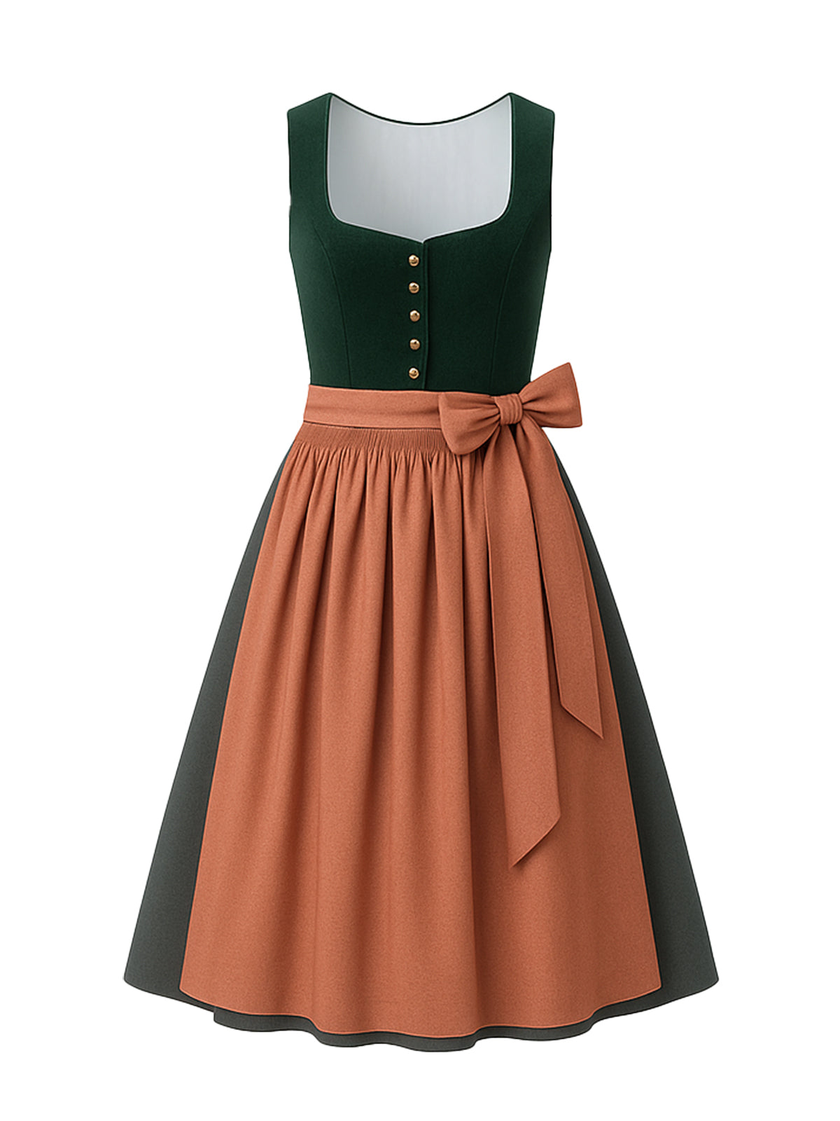 Grün Dirndl mit Herz-Ausschnitt - LEONIE