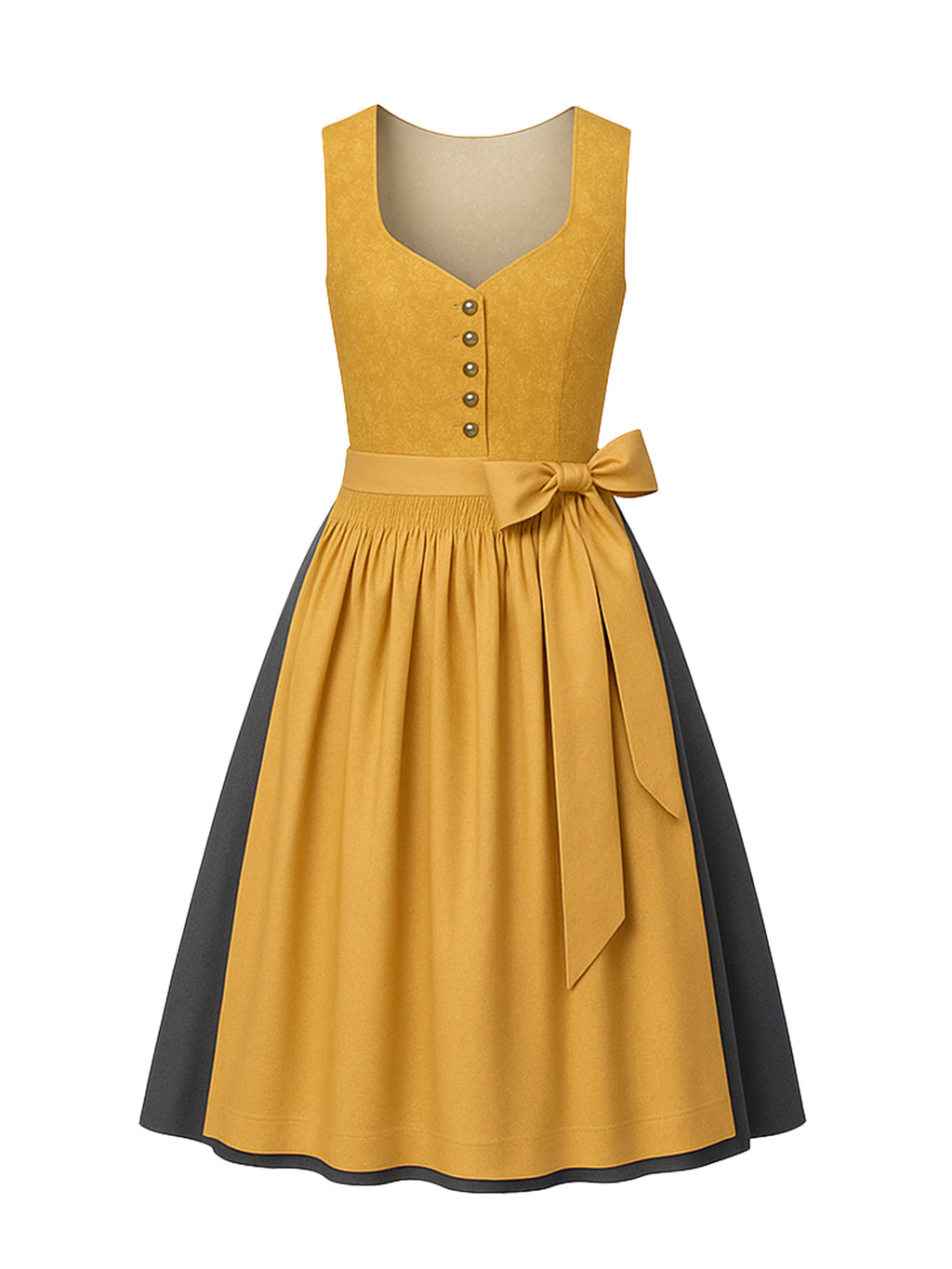 Gelb Dirndl mit Herz-Ausschnitt - MAIKE