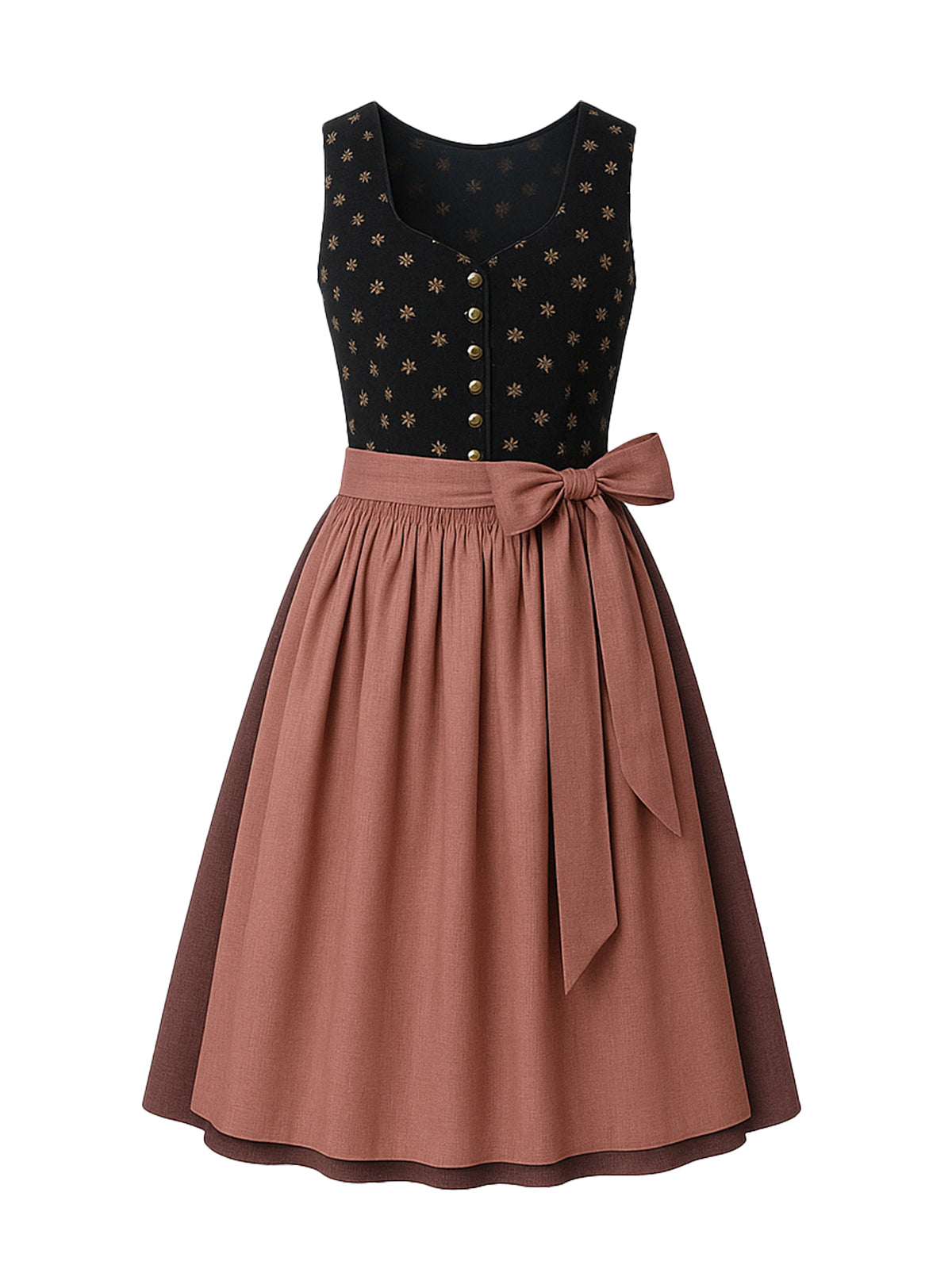 Schwarz Dirndl mit Herz-Ausschnitt - NINA