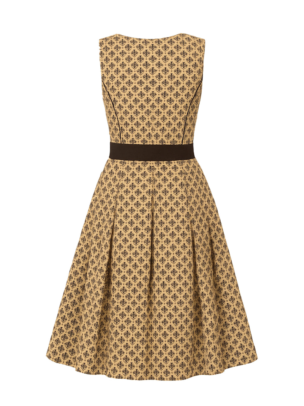 Braun Dirndl mit Gerader Ausschnitt - MARLEEN