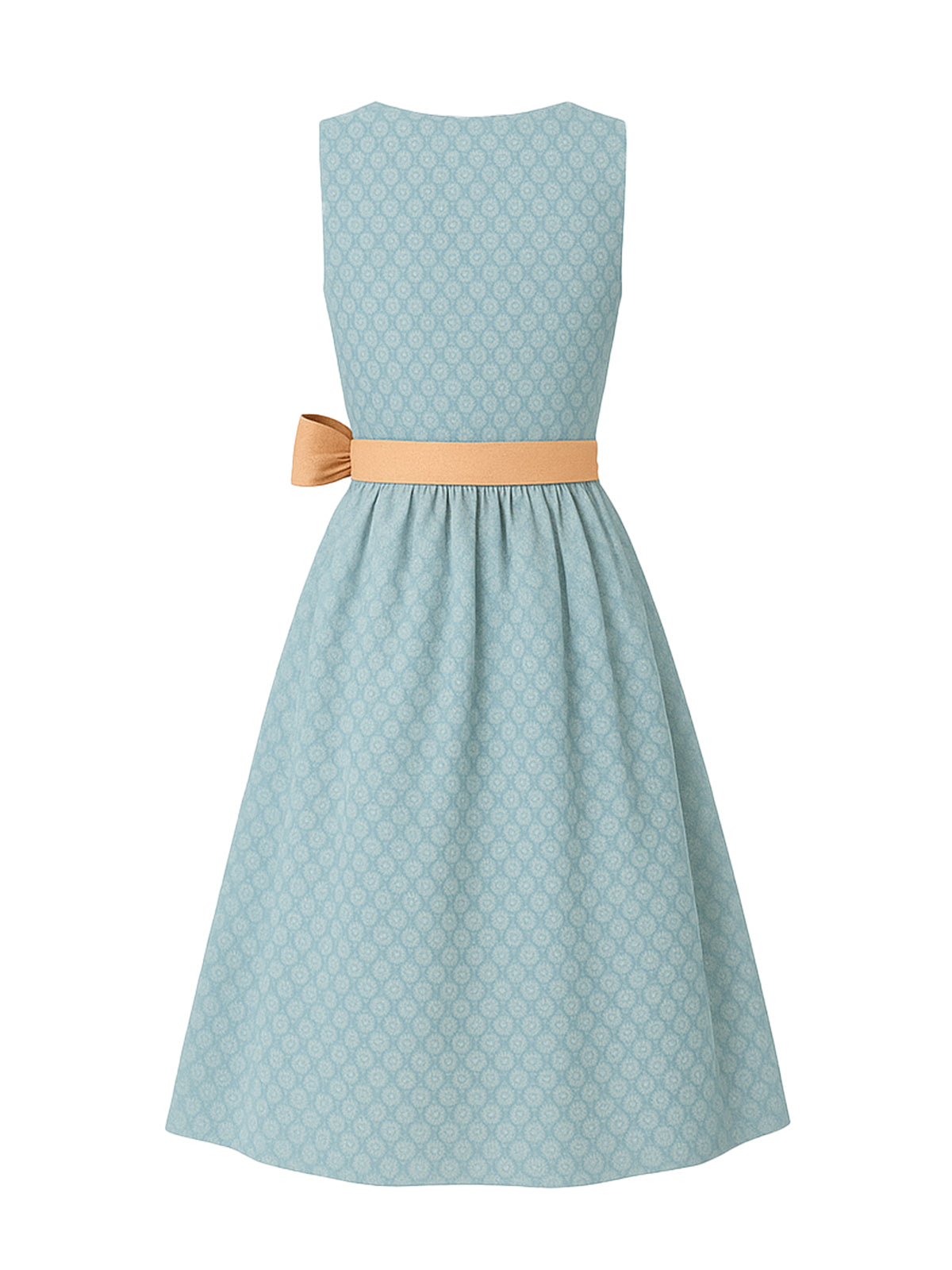 Blau Dirndl mit Gerader Ausschnitt - ANNA