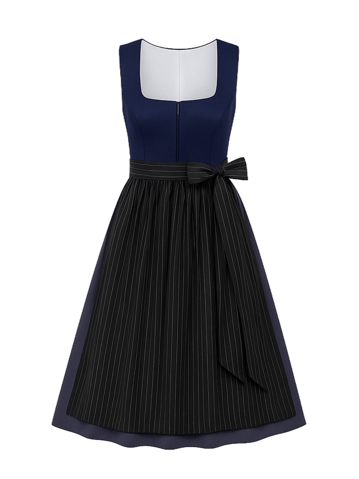 Blau Dirndl mit Gerader Ausschnitt - MIA