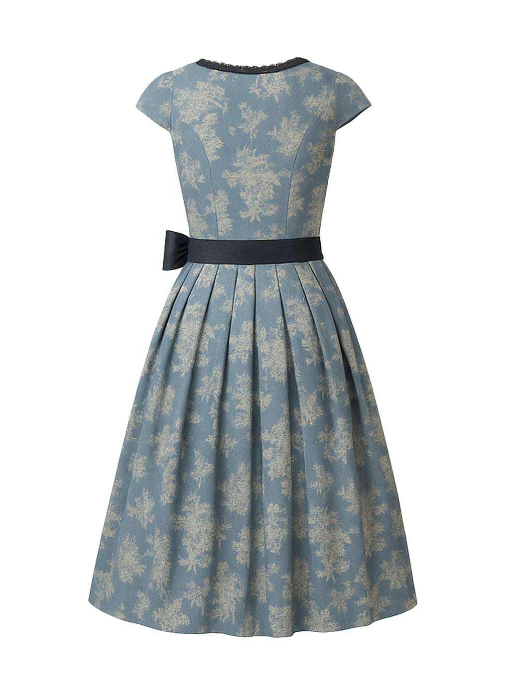 Blau Dirndl mit Gerader Ausschnitt - BÄRBEL