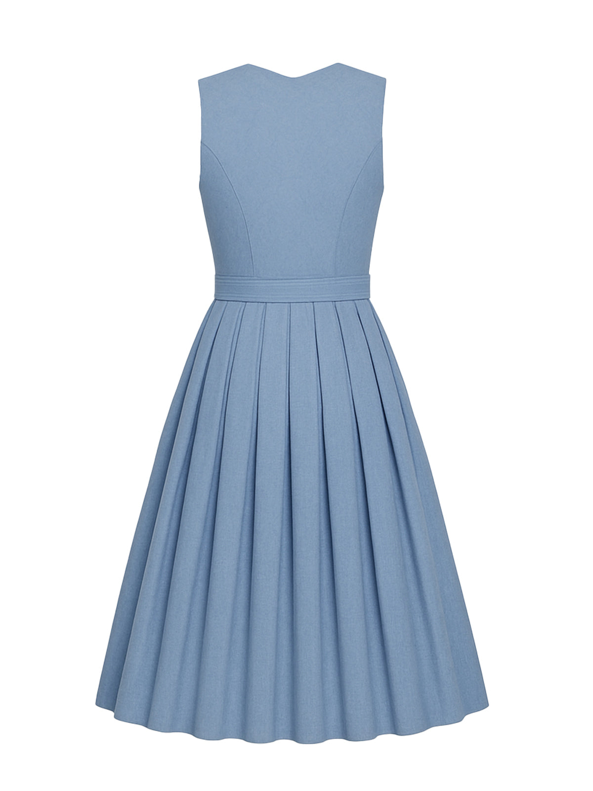 Blau Dirndl mit Gerader Ausschnitt - TABEA