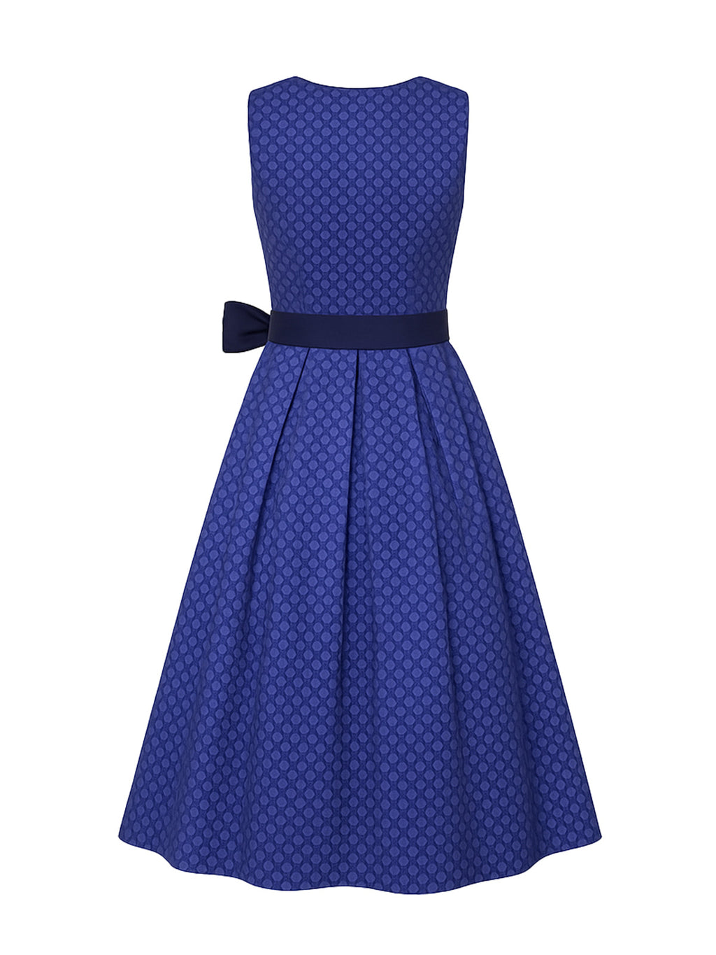 Blau Dirndl mit Gerader Ausschnitt - JANA