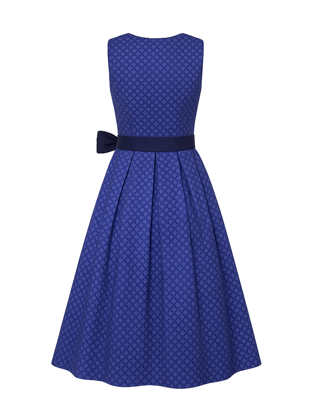 Blau Dirndl mit Gerader Ausschnitt - JANA