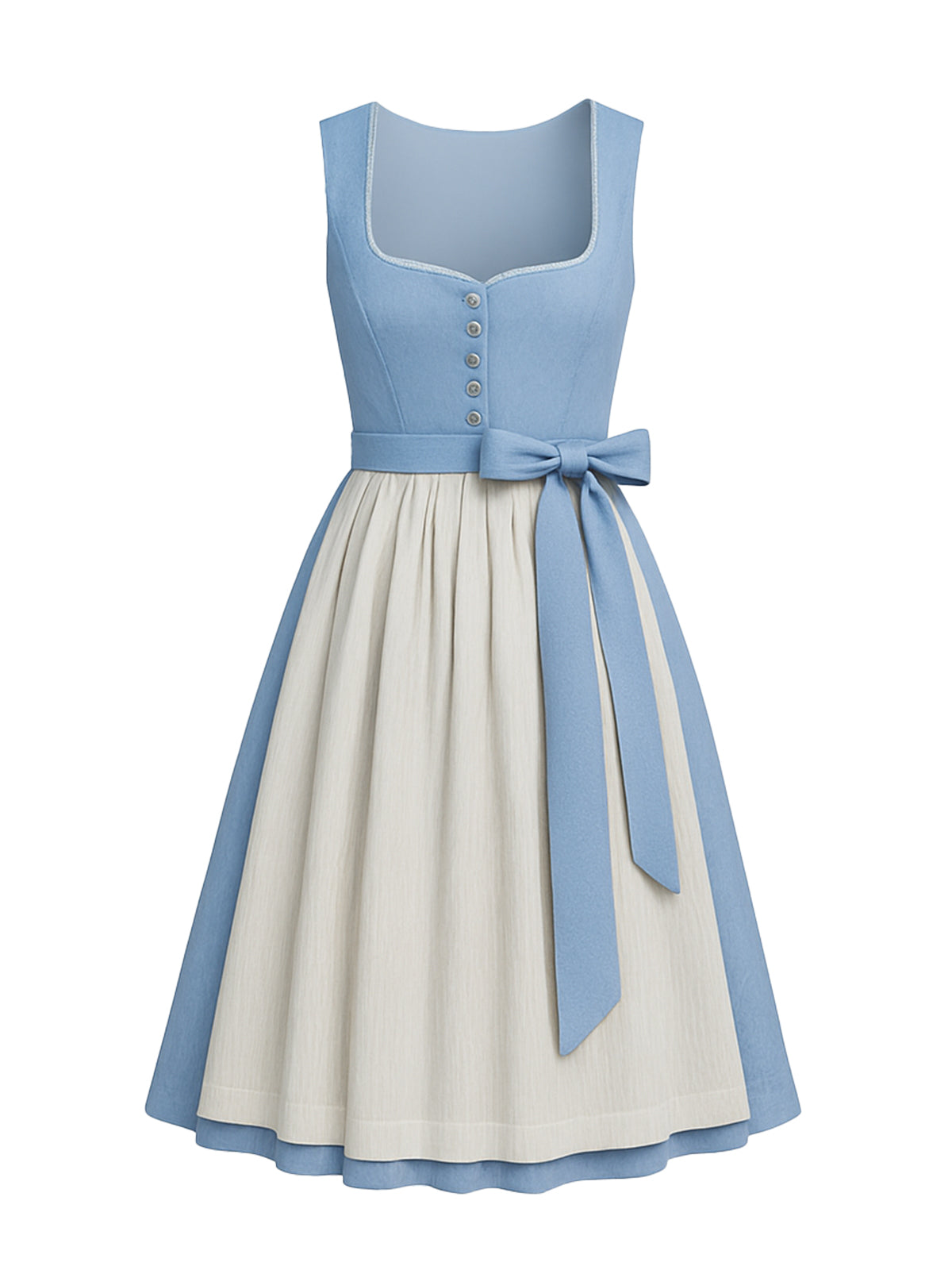 Blau Dirndl mit Gerader Ausschnitt - ANNIKA