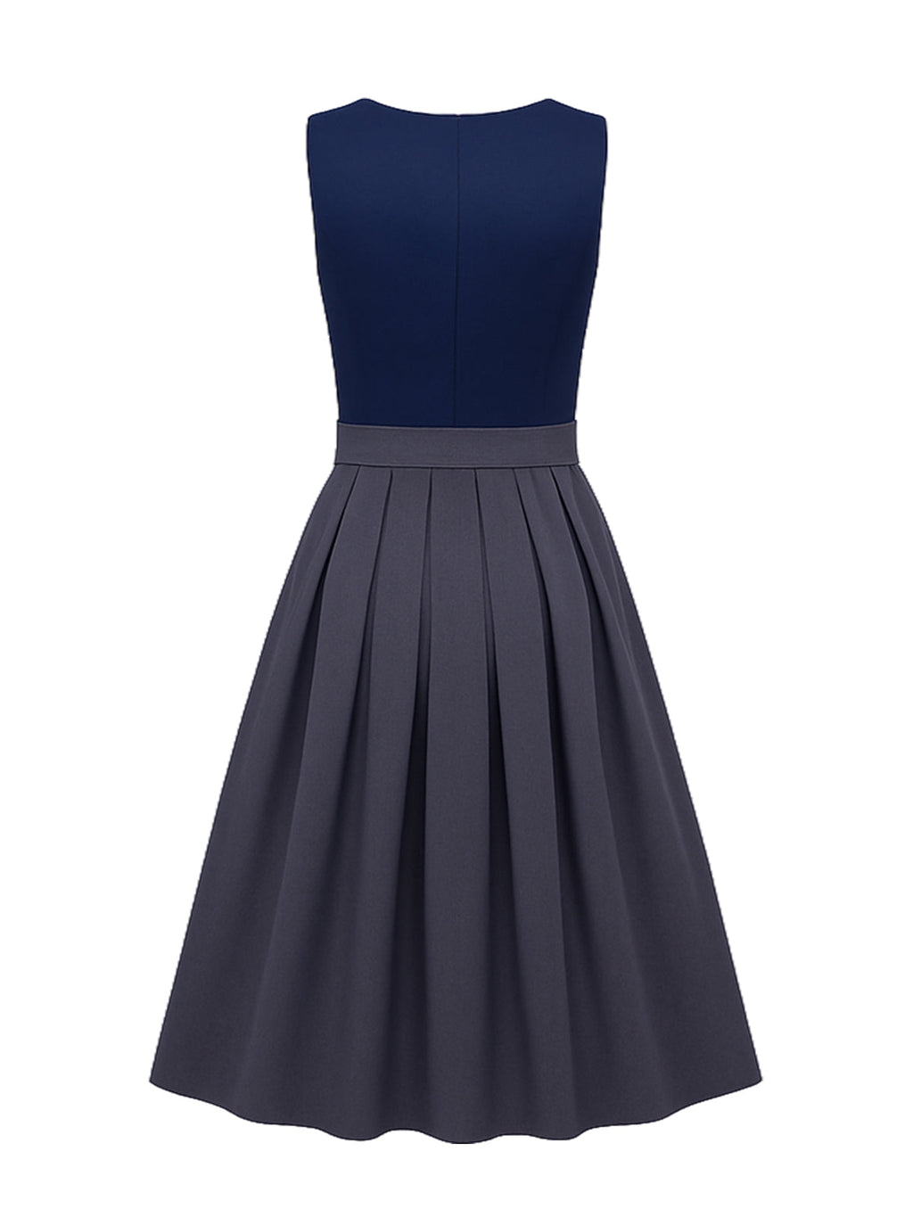 Blau Dirndl mit Gerader Ausschnitt - GERTRUD