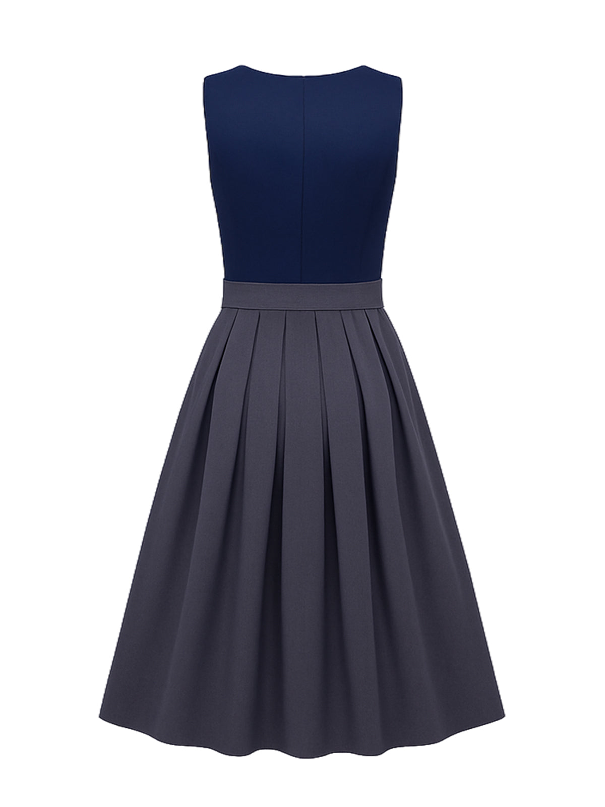 Blau Dirndl mit Gerader Ausschnitt - GERTRUD