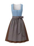 Blau Dirndl mit Gerader Ausschnitt - ESTHER