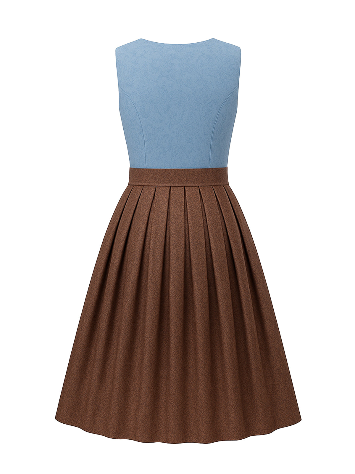 Blau Dirndl mit Gerader Ausschnitt - ESTHER