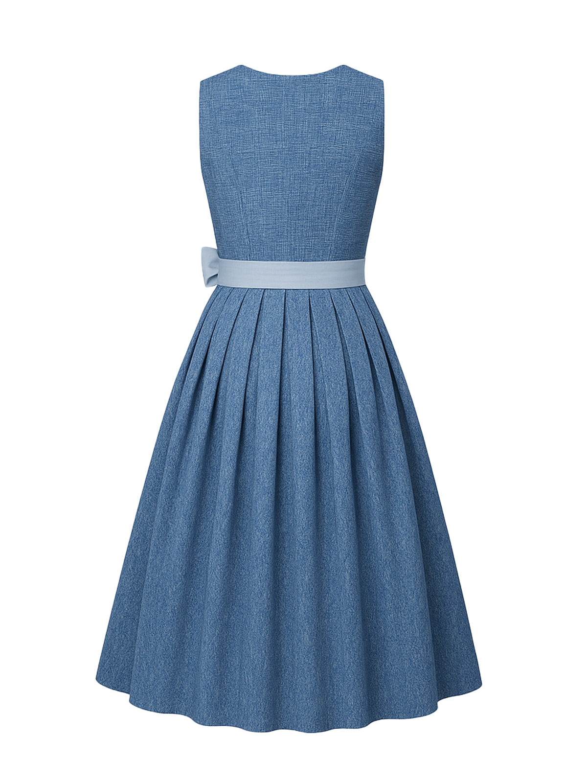Blau Dirndl mit Gerader Ausschnitt - ANJA