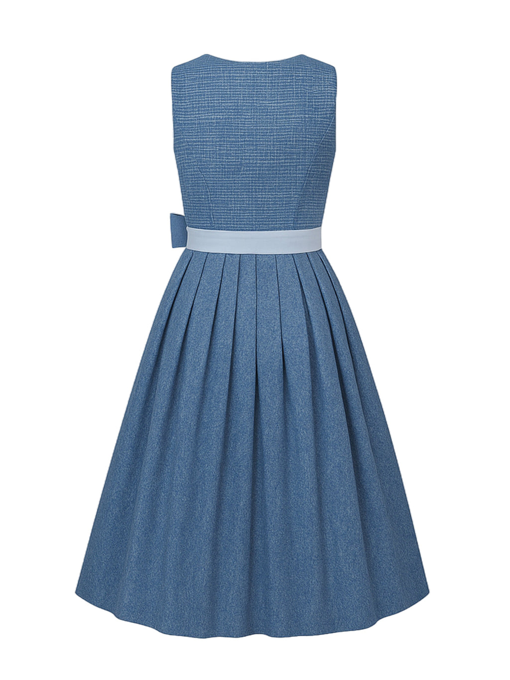 Blau Dirndl mit Gerader Ausschnitt - EVA