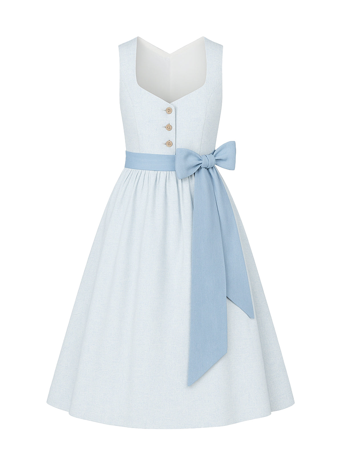 Blau Dirndl mit Herz-Ausschnitt - HEIDI
