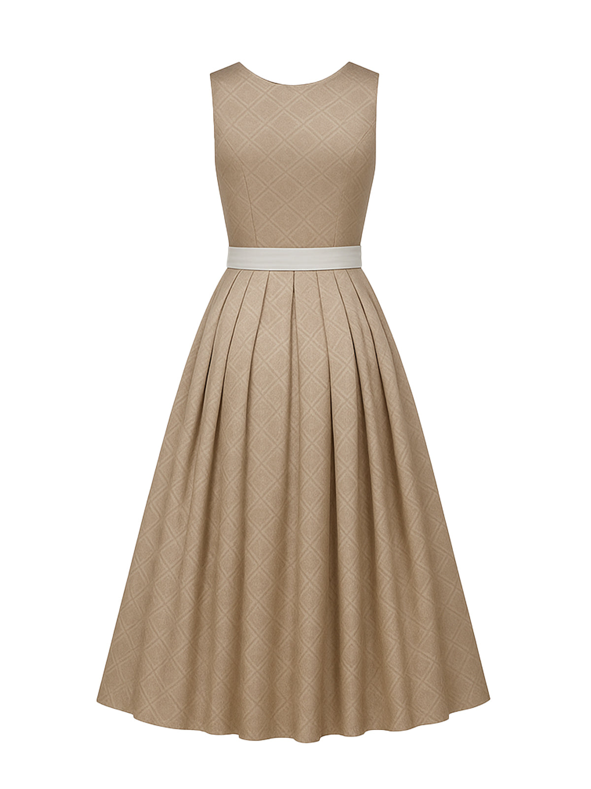 Braun Dirndl mit Gerader Ausschnitt - JOSEPHINE