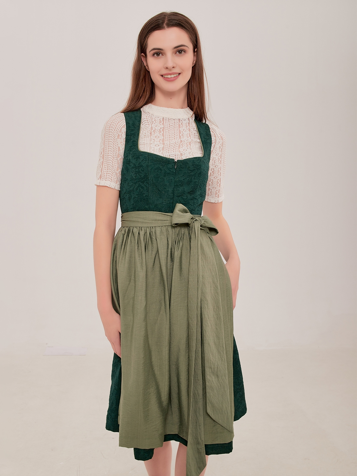 Dirndl Grün Braun