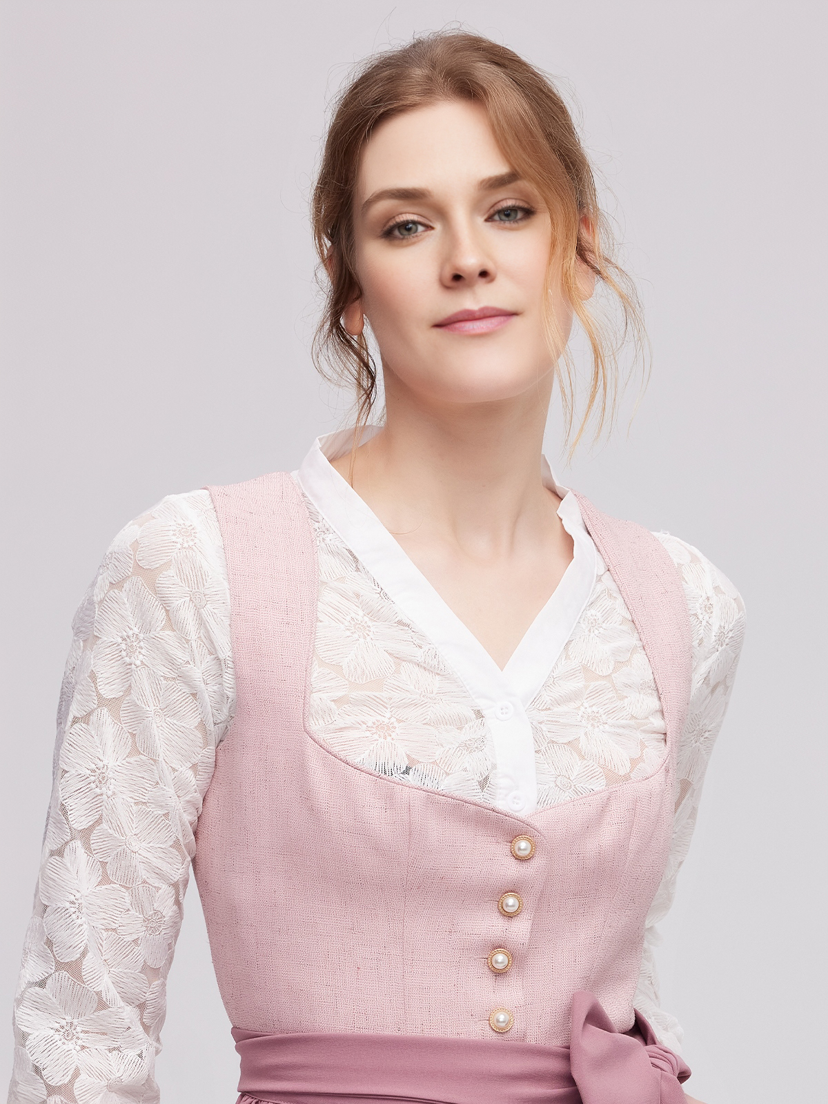 Dirndl Beige Rosa