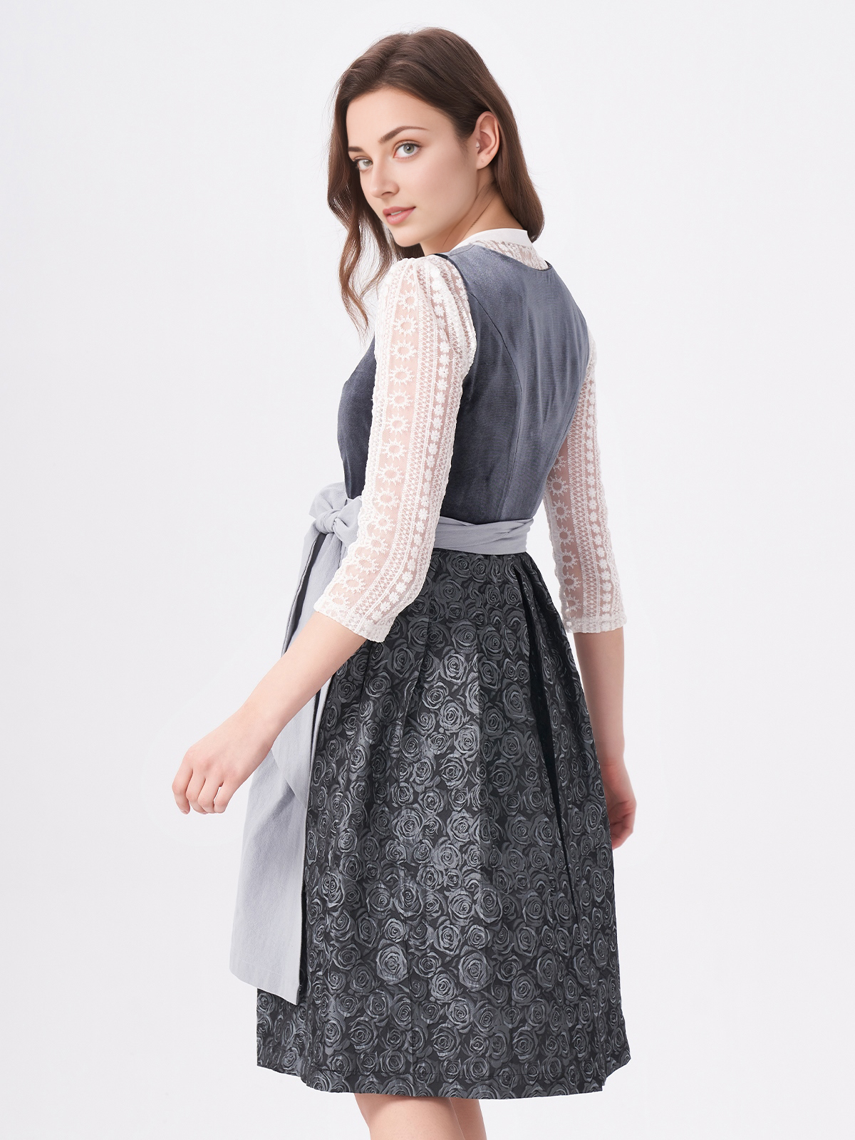 Dirndl mit Reißverschluss in Blau
