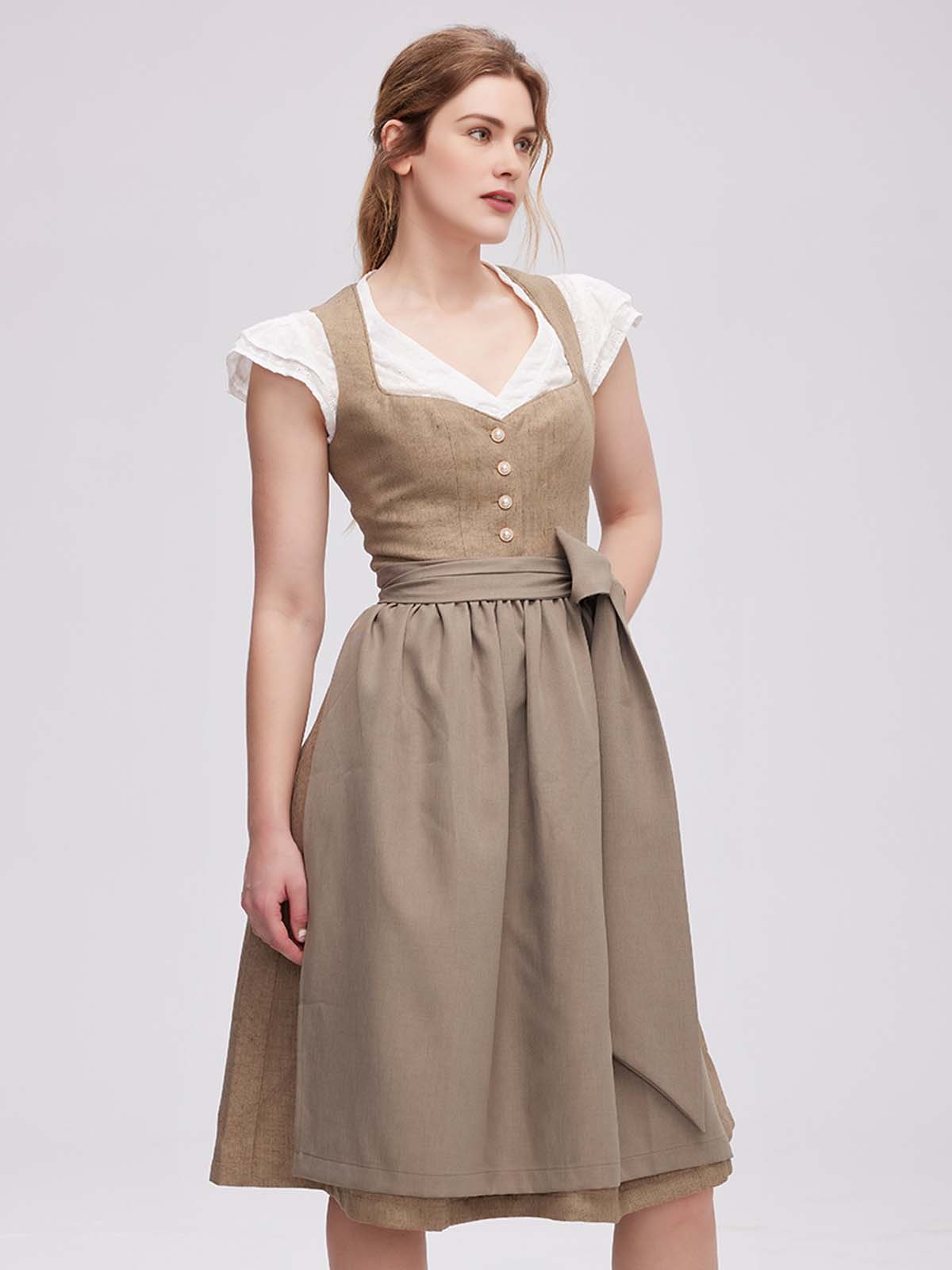 Modernes Dirndl in rosa-schwarz