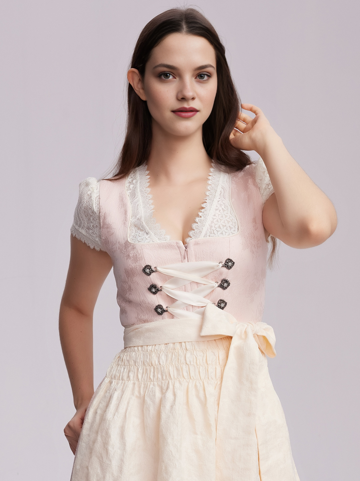 Dirndl günstig mini in Rosa