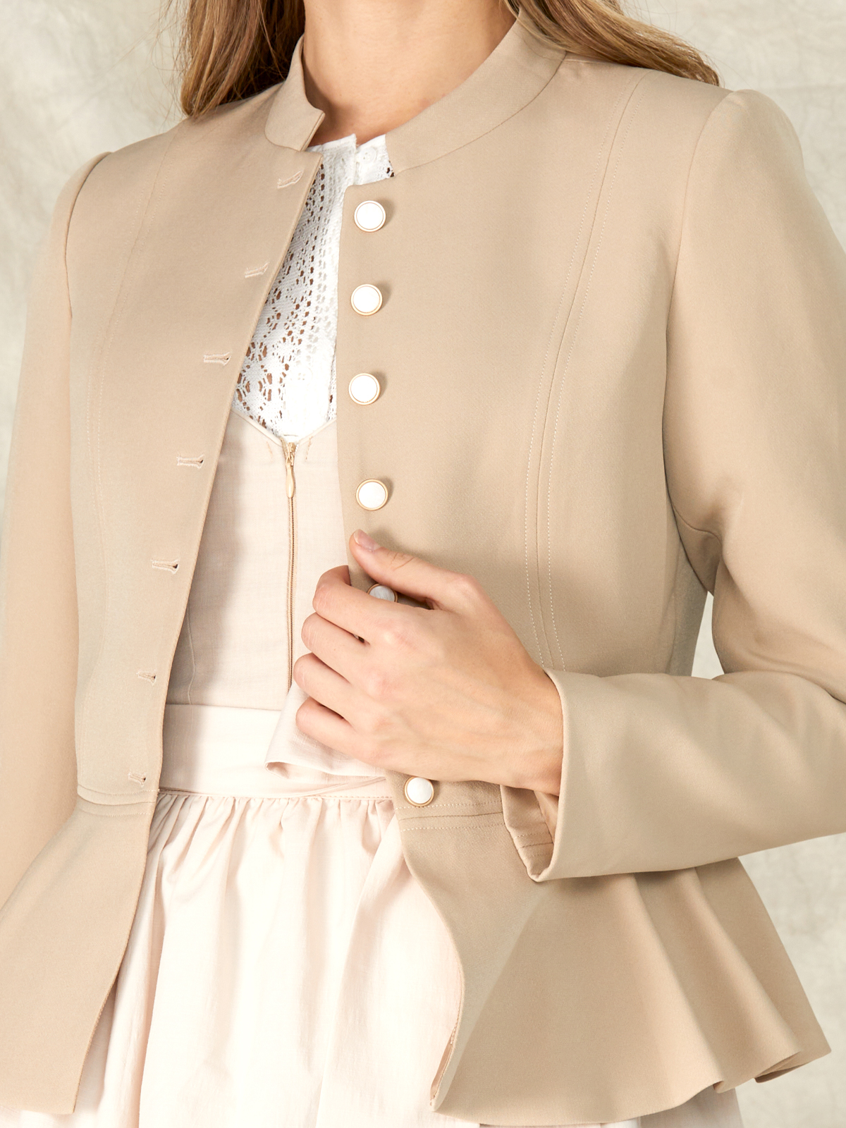 Dirndl Beige Schwarz