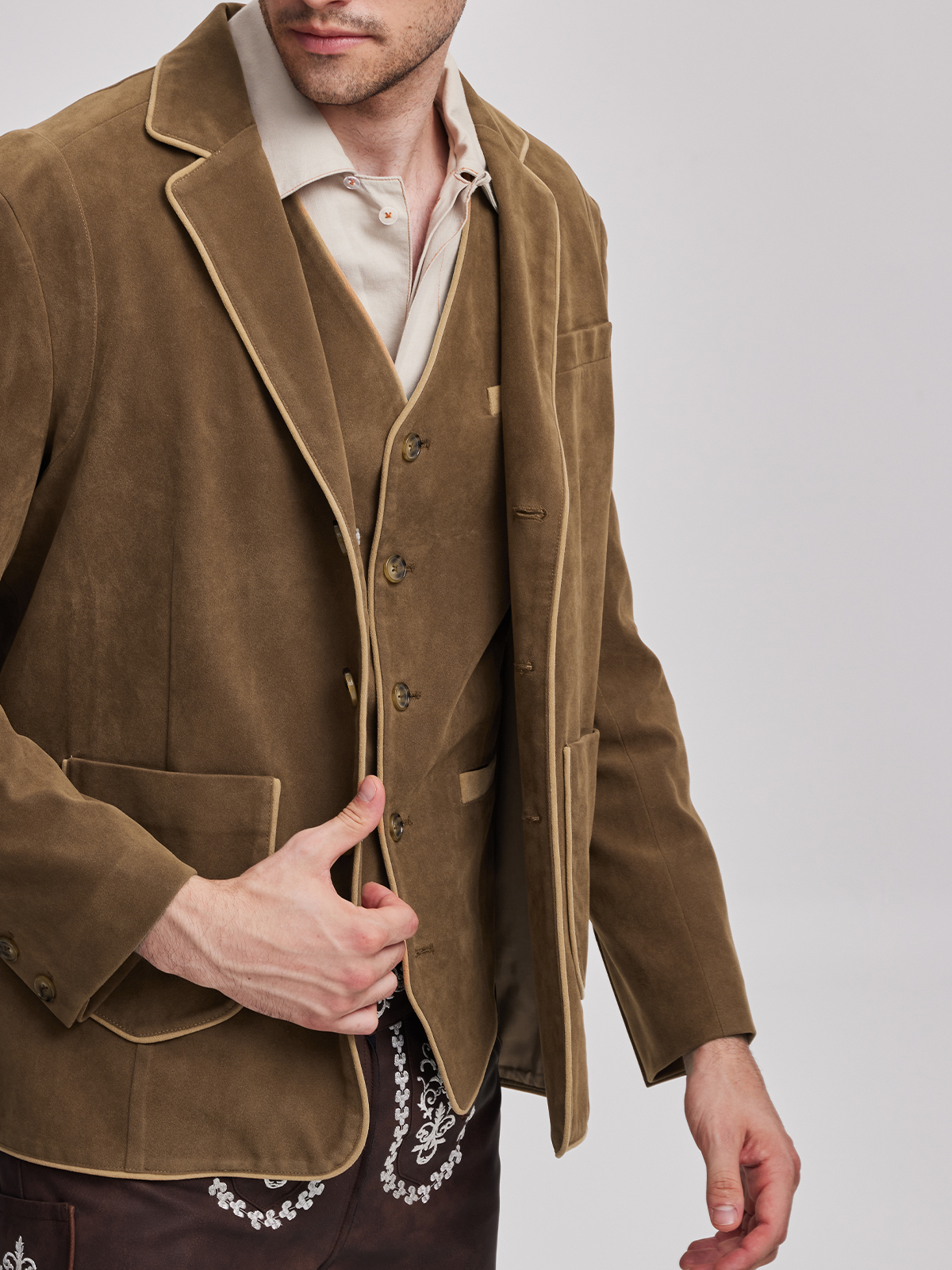 Dirndl mit Spitze in Gelb